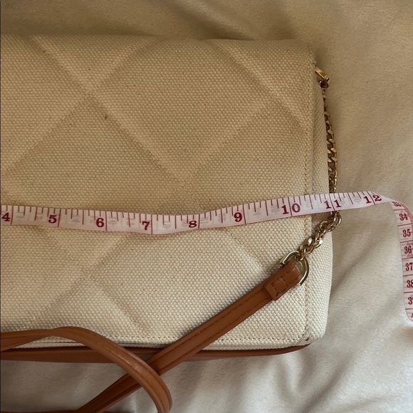 A New Day Cream Crossbody Bag with Tan Strap - Picture 7 of 9